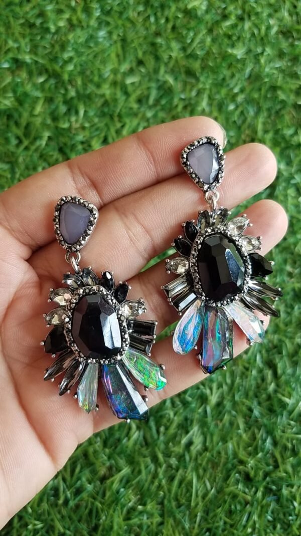 Western Black Stone Earring BJW002