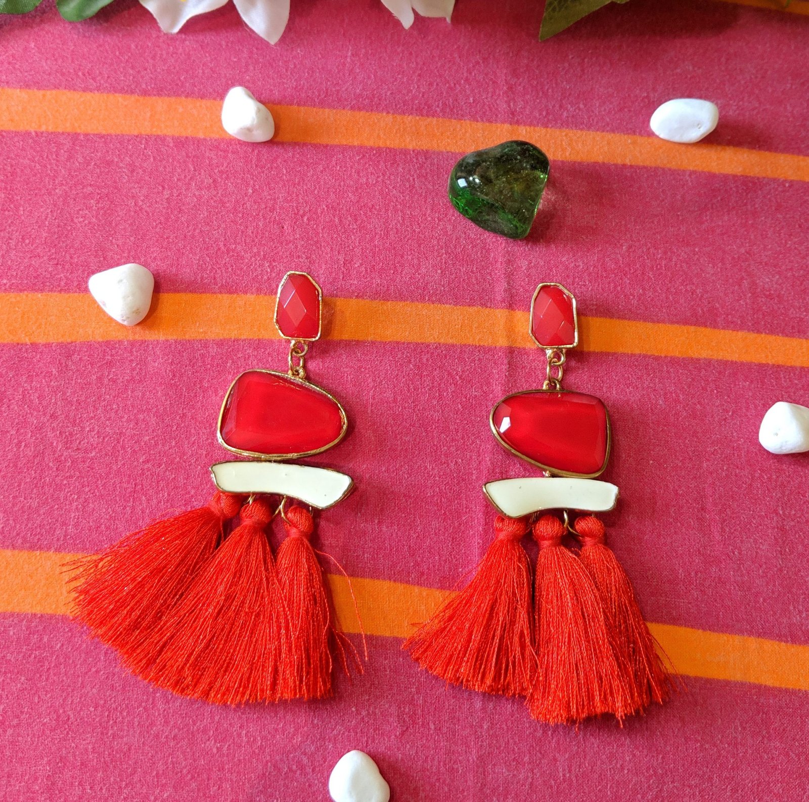 Amazon.com: 6 Pairs Red Earrings Chinese New Years Layered Tassel Earrings  Red Drop Earrings Lucky Lantern Earrings Heart Earrings Red Tassel Earrings  for Women Jewelry Accessory Christmas New Year Gifts: Clothing, Shoes