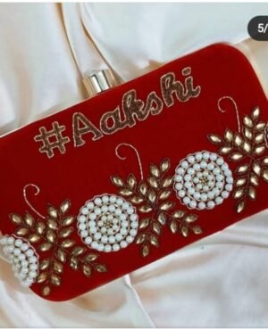 Red customized clutch