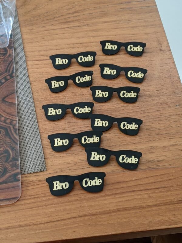 bro code customized brooches