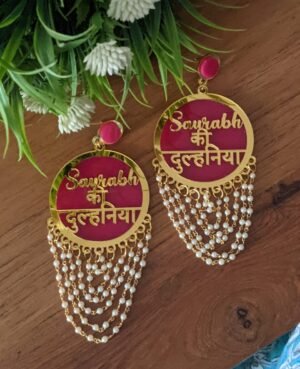 Customized dulhaniya bridal pearl earring