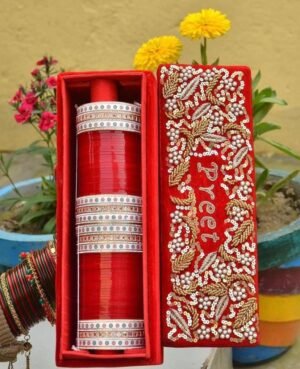 Red customised Churra Box for bride to be