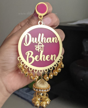 Dulhe ki behen with jhumkhi earrings