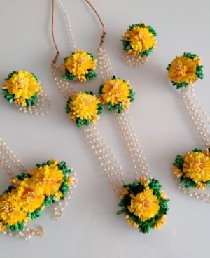 Marigold Flower Jewellery for haldi