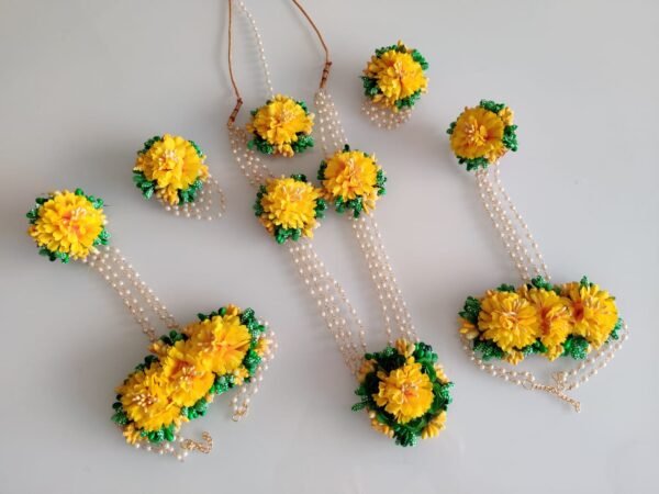Marigold Yellow Flower Jewellery for haldi