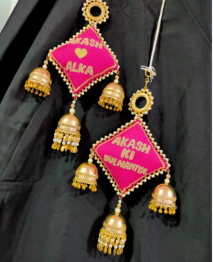 Buy personalized lehenga hanging with jhumkhi