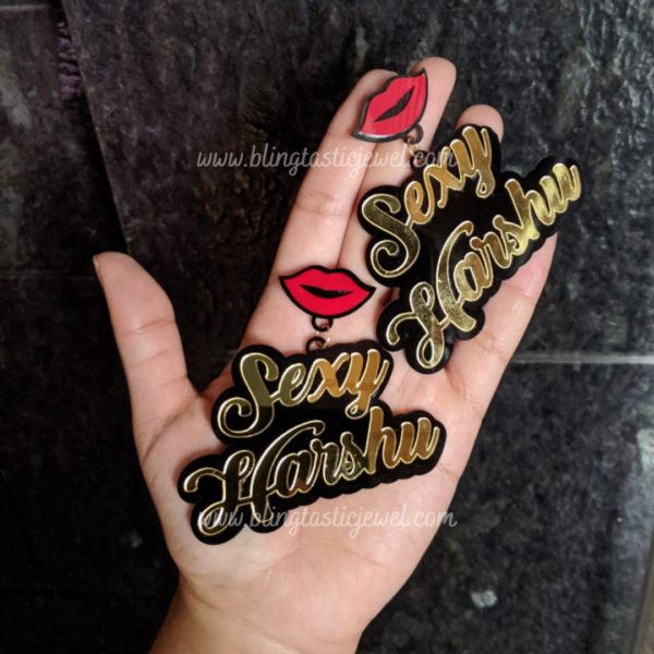 Customized name earrings