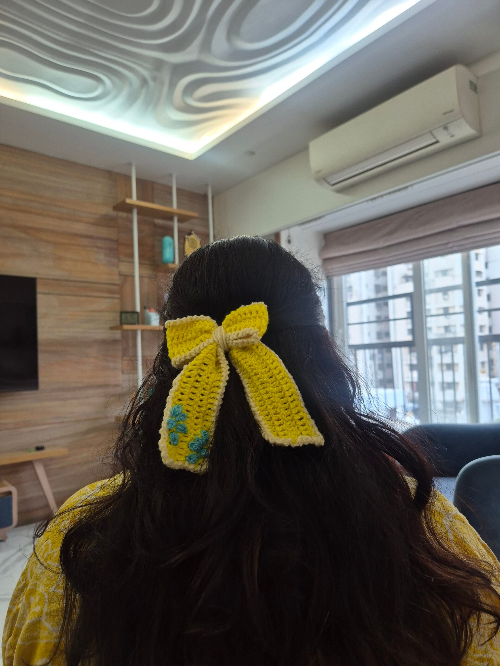 Handmade Crochet Long Bow Hair Clip~ Color can be customised Copy